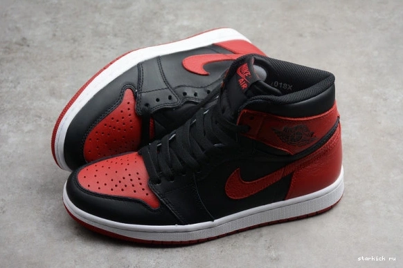 Black Air Retro Jordan High 555088-001 Bred 1 Banned 555088-001  OG Red 0130